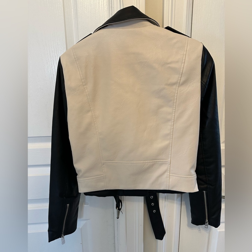Only vegan leather biker black/white extra small - Picture 6 of 6
